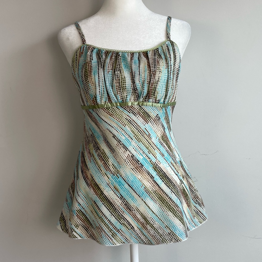 Byerwear Vintage‎ Y2K Babydoll Size M Fairy Empire Waist Semi Sheer Green Glam